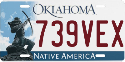 OK license plate 739VEX