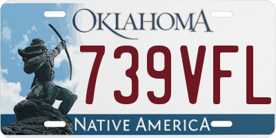 OK license plate 739VFL