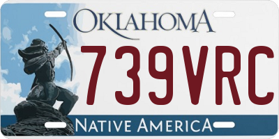 OK license plate 739VRC