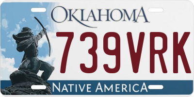OK license plate 739VRK
