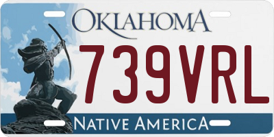 OK license plate 739VRL