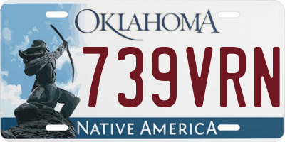 OK license plate 739VRN