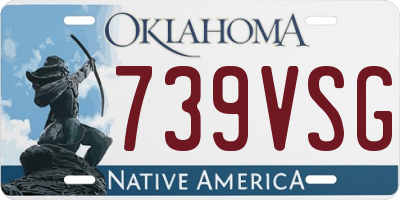 OK license plate 739VSG