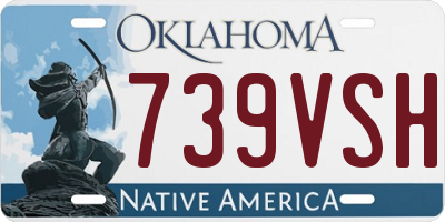 OK license plate 739VSH