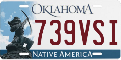 OK license plate 739VSI