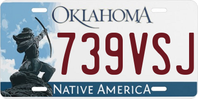 OK license plate 739VSJ