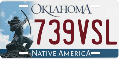 OK license plate 739VSL