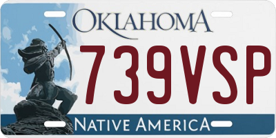 OK license plate 739VSP