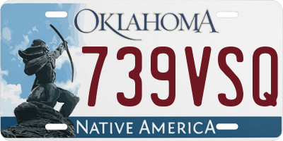 OK license plate 739VSQ