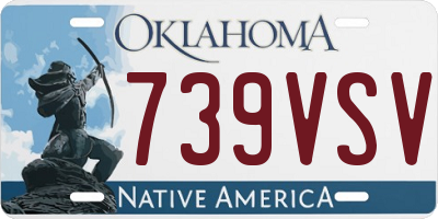 OK license plate 739VSV