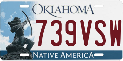 OK license plate 739VSW