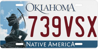 OK license plate 739VSX