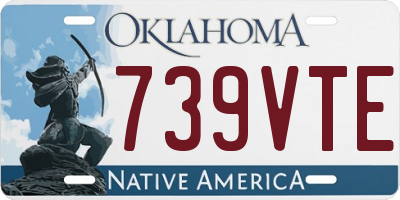OK license plate 739VTE