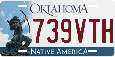 OK license plate 739VTH