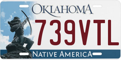 OK license plate 739VTL