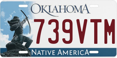 OK license plate 739VTM