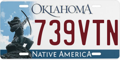 OK license plate 739VTN