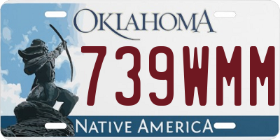 OK license plate 739WMM