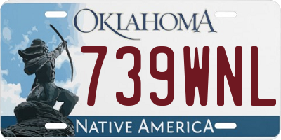 OK license plate 739WNL