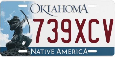 OK license plate 739XCV