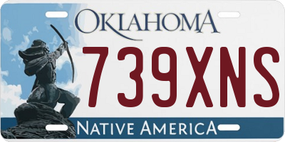 OK license plate 739XNS