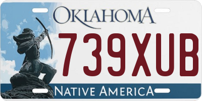 OK license plate 739XUB