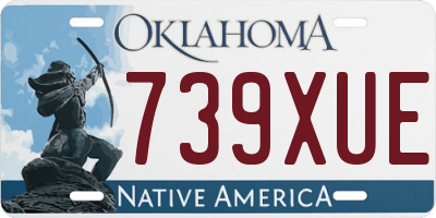 OK license plate 739XUE