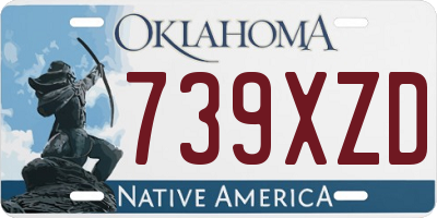 OK license plate 739XZD
