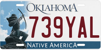 OK license plate 739YAL