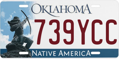 OK license plate 739YCC
