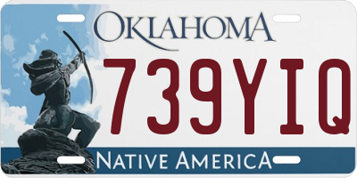 OK license plate 739YIQ