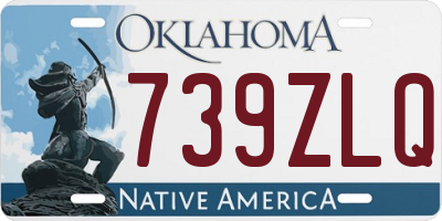 OK license plate 739ZLQ