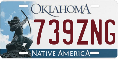 OK license plate 739ZNG