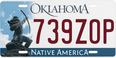 OK license plate 739ZOP