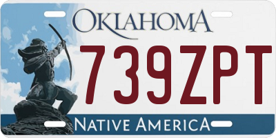 OK license plate 739ZPT