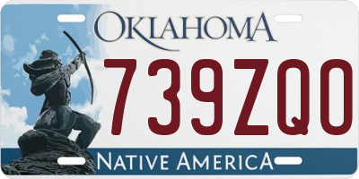 OK license plate 739ZQO