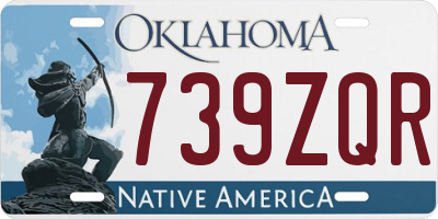 OK license plate 739ZQR