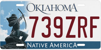 OK license plate 739ZRF