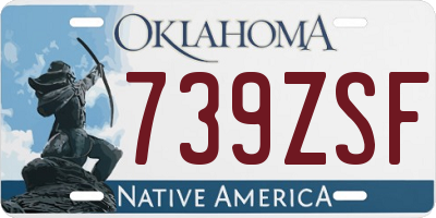 OK license plate 739ZSF