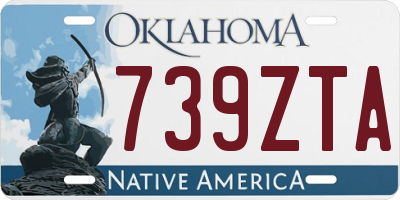 OK license plate 739ZTA