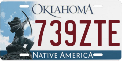 OK license plate 739ZTE