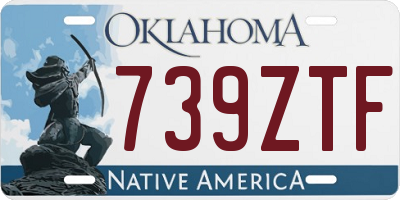 OK license plate 739ZTF