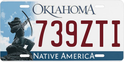 OK license plate 739ZTI