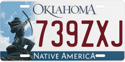 OK license plate 739ZXJ