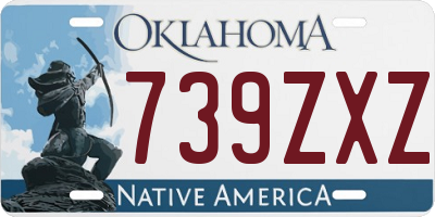 OK license plate 739ZXZ