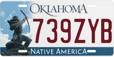 OK license plate 739ZYB