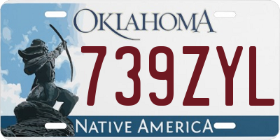 OK license plate 739ZYL