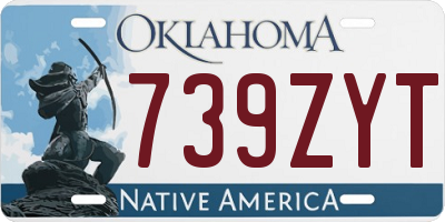 OK license plate 739ZYT