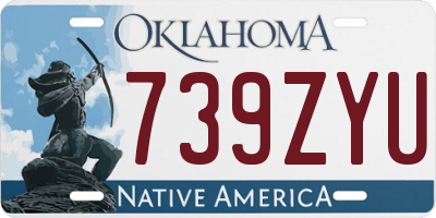 OK license plate 739ZYU