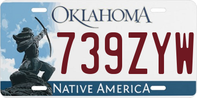 OK license plate 739ZYW